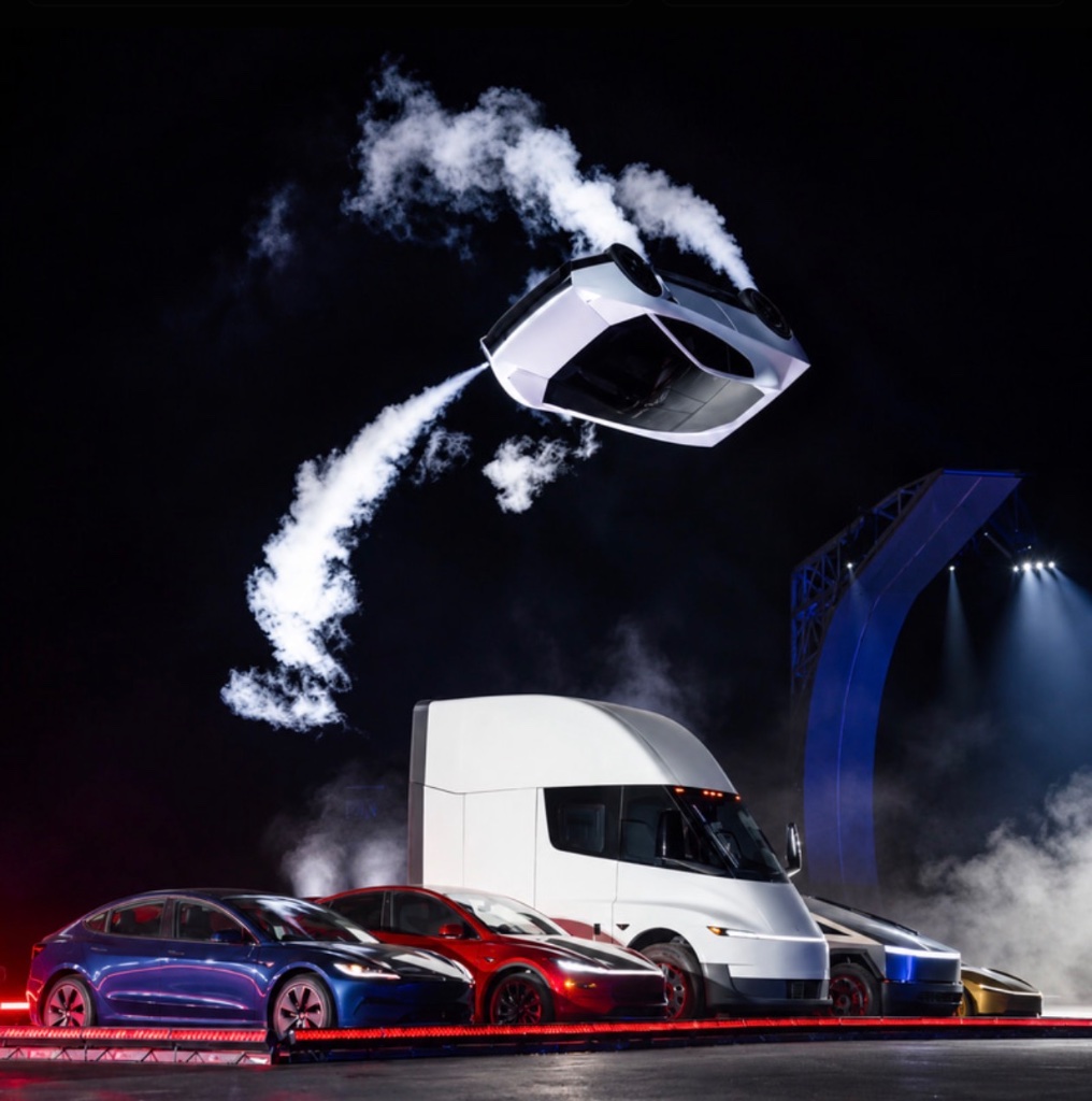 Elon Tesla Flying car token logo